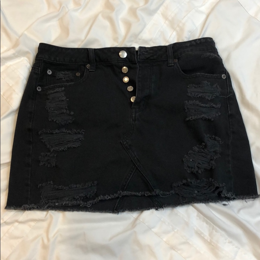 American Eagle Distressed Denim Skirt